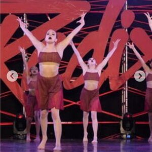 Women's Burgundy Dance Costume
